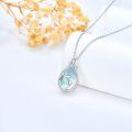 wholesale 925 Sterling Silver Dolphin Moonstone Teardrop Pendant for Women's s-0-1