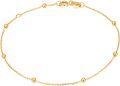 wholesale 18K Gold Bead Thin Chain Bracelet for Women Real Gold Jewelry-0-0