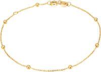 wholesale 18K Gold Bead Thin Chain Bracelet for Women Real Gold Jewelry-7 IN 1.7mm Bead 18k