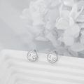 wholesale 925 Sterling Silver Cancer Zodiac Sign Stud Earrings With Iridescent Inlay-0-2