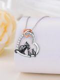 wholesale Sterling Silver Necklace for Mom Mama Bear Dino Cat Bird Chicken with 1 5 Cubs Jewelry-0-1