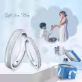 TOUPOP 10K/14K/18K/925 Sterling Silver Moissanite Couple Engagement Wedding Ring Sets-0-1