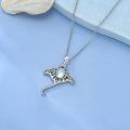wholesale 925 Sterling Silver Metal Moonstone Manta Ray Pendant Necklace Ocean  for Women-0-2