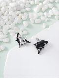 wholesale 925 Sterling Silver Shark Stud Earrings - Ocean Themed Beach  for Her-0-3
