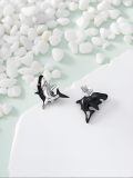 wholesale 925 Sterling Silver Shark Stud Earrings - Ocean Themed Beach  for Her-0-3