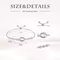 TOUPOP Sterling Silver Birthstone Bracelet Infinity Love Jewelry for Women-0-5