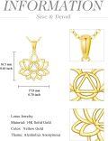 wholesale 14K Gold Moonstone Lotus Flower Pendant Necklaces - Soberity Spiritual Gifts for Women-0-3