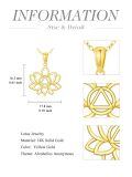 TOUPOP 14K Gold Moonstone Lotus Flower Necklace, AA Pendant Gift for Women-0-4