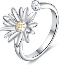 wholesale 925 Sterling Silver Lotus Flower Adjustable Ring Yoga Inspirational Jewelry-Lotus Pod Flower Ring