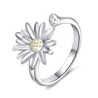 wholesale 925 Sterling Silver Lotus Flower Adjustable Ring Yoga Inspirational Jewelry-Lotus Pod Flower Ring