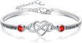 wholesale Sterling Silver Adjustable Infinity Heart Bangle for Women-0-11