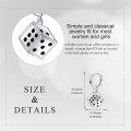 wholesale 925 Sterling Silver Dice Shape Dangle Huggie Hoop Earrings for Men & Women-0-4