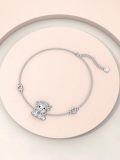 wholesale 925 Sterling Silver Celtic Highland Cow Charm Anklet/Anklet for Women - Adorable Animal -0-2