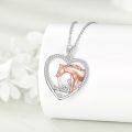 wholesale 925 Sterling Silver Ballerina in Heart Pendant Necklace for Women-0-5