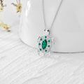 wholesale 925 Sterling Silver Green Crystal Sea Turtle Pendant Necklace-0-1