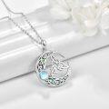 wholesale 925 Sterling Silver Moonstone Celtic Knot Heart Pendant Necklace – Eternal Love Symbol-0-1
