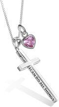 wholesale Sterling Silver Cross Necklace Philippians 4 13 I Can Do All Things Inspirational Gift-0-6