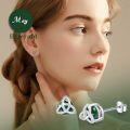wholesale 925 Sterling Silver Celtic Birthstone Stud Earrings Celtic Knot Jewelry Gifts-0-2