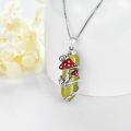 wholesale Sterling Silver Mushroom Necklace with Snail Pendant Gift for Women-0-49