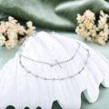 wholesale 925 Sterling Silver Layered Beaded Ankle Anklet for Women's Footwear Accessories-0-3