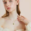 wholesale 925 Sterling Silver Sun Moon Phase Abalone Shell Two Tone Pendant Necklace-0-2