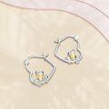 wholesale 925 Sterling Silver Frog Animal Shape Gold Plated Studs earrings for Women Girls Minimalist  3cm Diameter-0-2