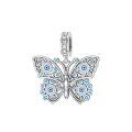 wholesale 925 Sterling Silver Butterfly Evil Eye Charm Bead for Necklace & Bracelet, Hypoallergenic Lead-Free Jewelry Gift-0-0
