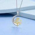 wholesale 925 Sterling Silver Allah Pendant Necklace with Crescent Moon for Women-0-2