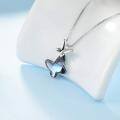 wholesale 925 Sterling Silver & Austrian Crystal Blue Morpho Helena Butterfly Necklace - 0.58, 18 Chain, Gift Box, 12-Month Warranty-0-3