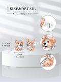 wholesale 925 Sterling Silver Corgi Stud Earrings for Women -0-1
