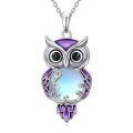 TOUPOP 925 Sterling Silver Filigree Owl Pendant Necklace Jewelry Christmas Gifts For Women-0-0