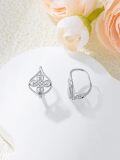 wholesale 925 Sterling Silver Celtic Knot Leverback Dangle Drop Earrings for Women and Teen Girls  Ideas-0-3
