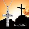 wholesale 925 Sterling Silver Black Onyx Eye of Providence Cross Pendant Necklace s for Women and Men-0-12