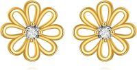 wholesale 14K Gold Diamond Daisy Celtic Moon Mountain Stud Earrings for Women-05-Daisy Earrings