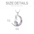 TOUPOP Sterling Silver Moon Initial X Letter Pendant Necklace For Women-0-1