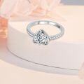 wholesale TOUPOP 1ct Heart Moissanite Wedding Rings For Women D Color Vvs1 S925 Sterling Silver Round Moissanite Engagement Ring Eternity Promise Wedding Anniversary Christmas Jewelry Gift For Wife Size 6-9 -0-4