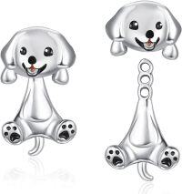 wholesale 925 Sterling Silver Dog Shaped Stud Earrings for Women - Hypoallergenic s-Dog