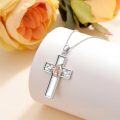 wholesale 925 Sterling Silver Musical Cross Pendant Necklace with Piano Design for Women Gifts-0-2