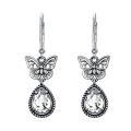 wholesale 925 Sterling Silver Butterfly Earrings Wholesale With Peridot Stones-0-0