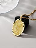 wholesale 925 Sterling Silver Saint Michael Archangel Oval Prayer Medal Pendant Necklace-0-2