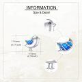 wholesale 925 Sterling Silver Blue Opal Bird Stud Earrings for Women Girls Minimalist  48x36mm-0-4