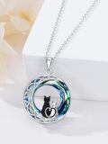 wholesale 925 Sterling Silver Celtic Moon Cats Pendant Necklace s for Her-0-4