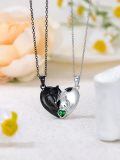 wholesale 925 Sterling Silver Love Arrow Cat Couples Heart Necklaces Gifts for Couples-0-2