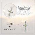 wholesale 925 Sterling Silver Abalone Shell Inlay Gold Plated Cross Pendant Necklace-0-2