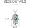 wholesale 925 Sterling Silver Abalone Shell Hamsa Evil Eye Tree of Life Elephant Pendant Necklace-0-5