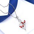 wholesale Sterling Silver Austrian Crystal Infinity Butterfly Pendant Necklace-0-16