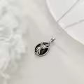 wholesale 925 Sterling Silver Black Onyx Phoenix Bird Necklaces Wholesale Pendant s for Women-0-4