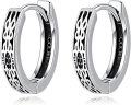 wholesale 925 Sterling Silver Black Enamel Animal Patterned Huggie Hoop Earrings-0-0