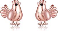 wholesale Rose Gold 925 Sterling Silver Chicken Stud Earrings for Women Girls  24x18mm-Hen-Hen