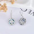 wholesale 925 Sterling Silver Crystal Compass Graduation Earrings for Women Hypoallergenic Gift-0-3